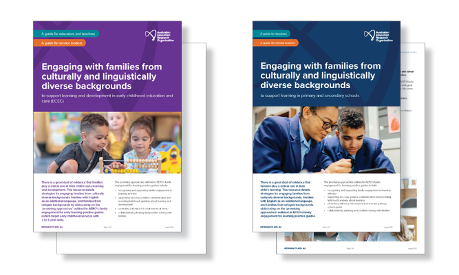 Guides for engaging with families from culturally and linguistically diverse backgrounds