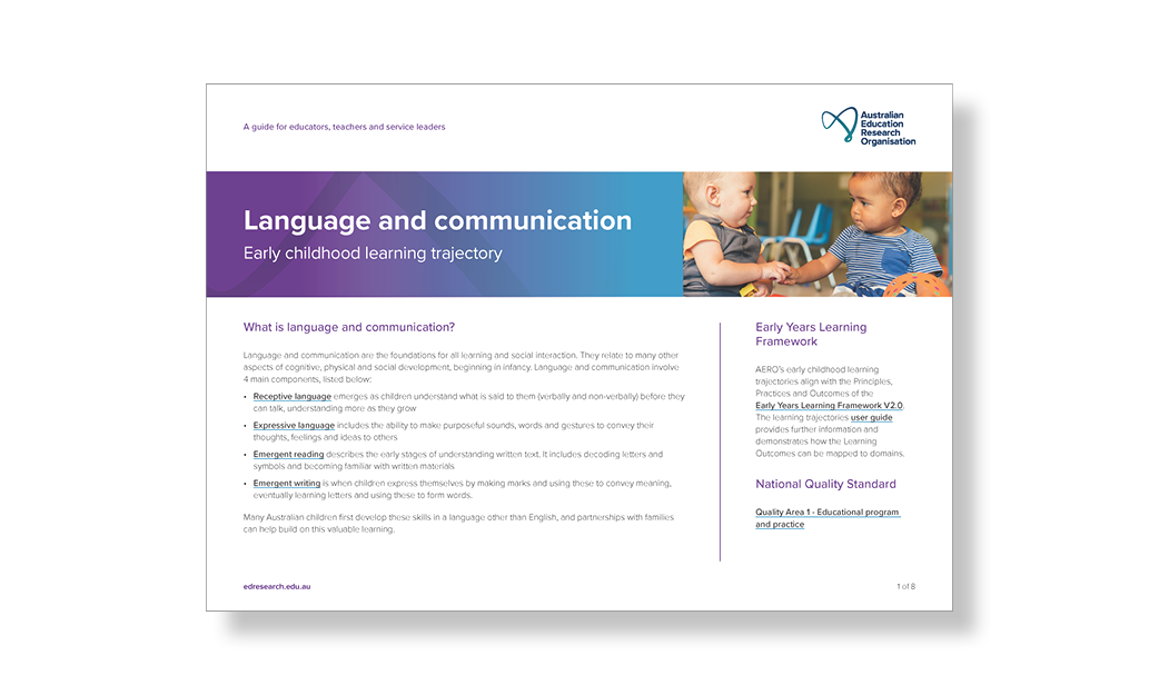 AERO Language and communication - Learning trajectory
