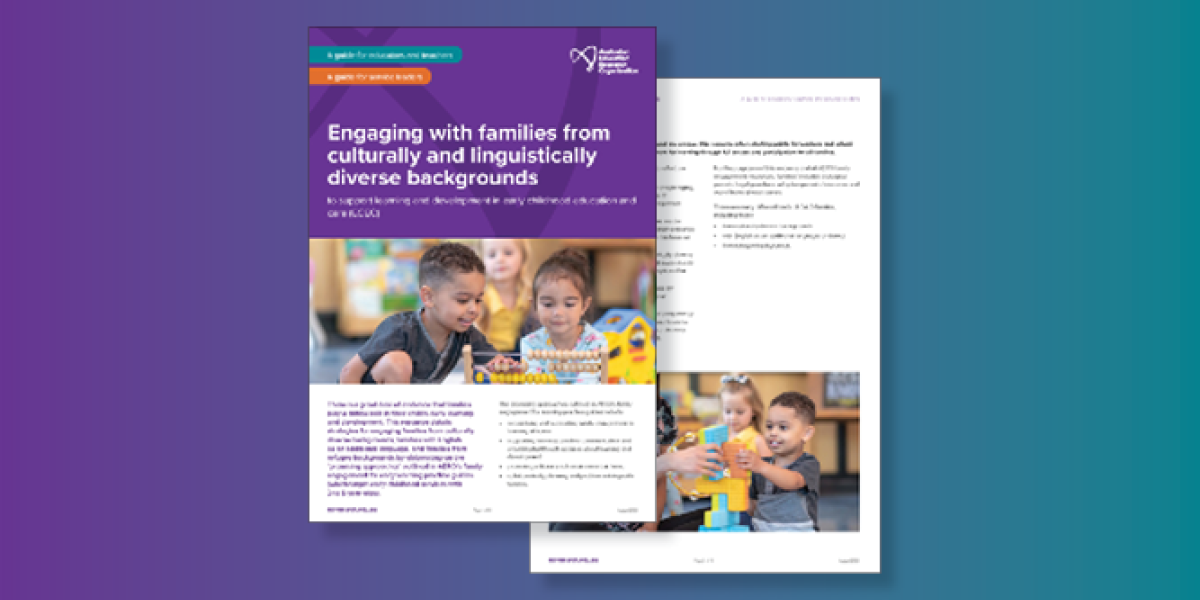 Engaging with families from culturally and linguistically diverse backgrounds in ECEC guide